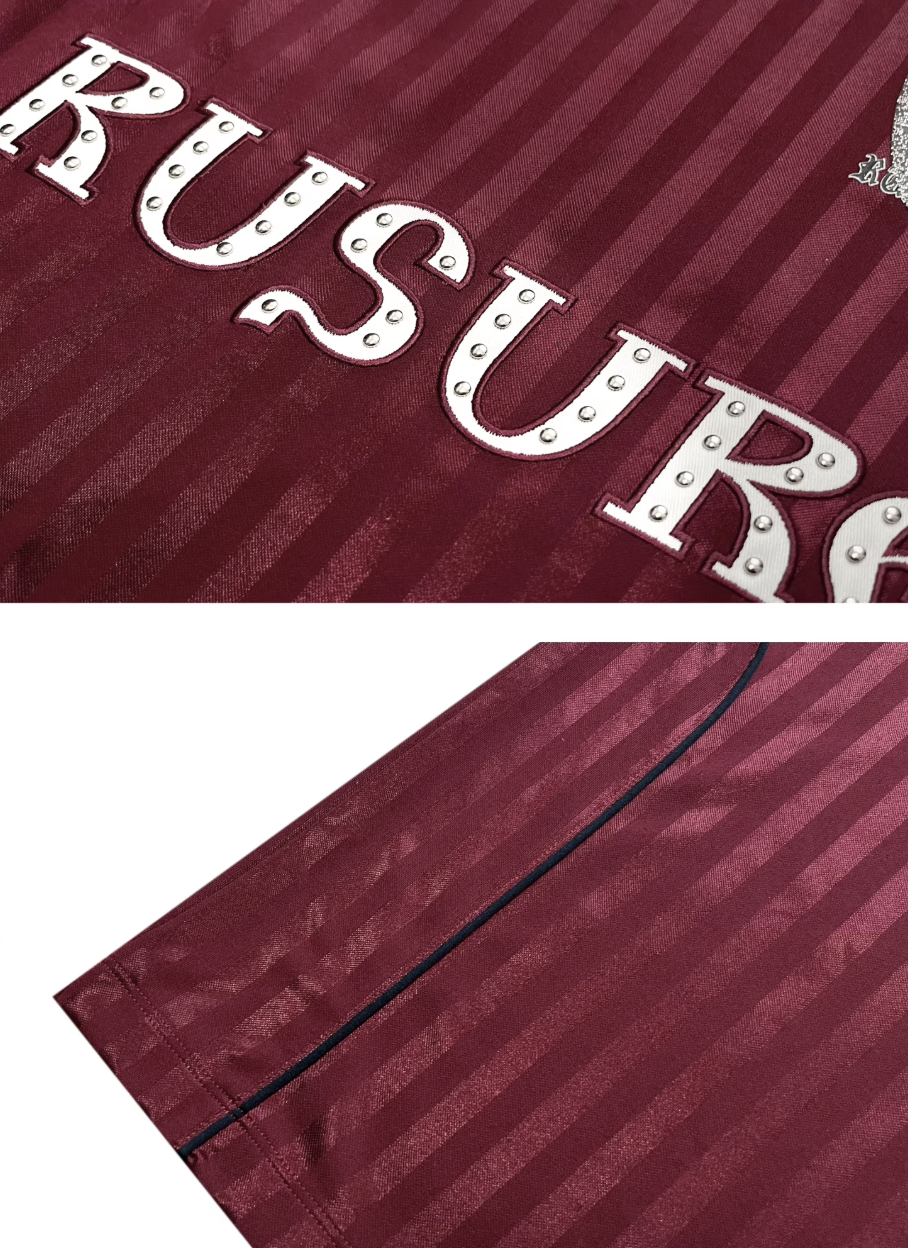 RUSURE Striped Patch Rivets Soccer Jersey | Face 3 Face