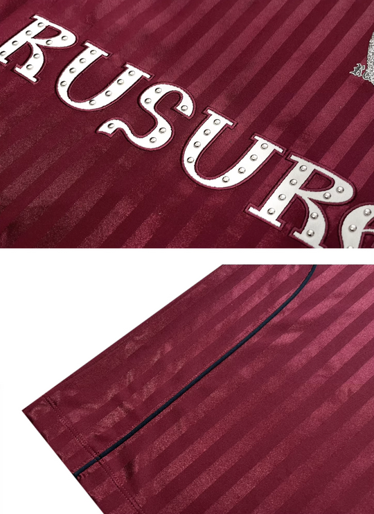 RUSURE Striped Patch Rivets Soccer Jersey | Face 3 Face