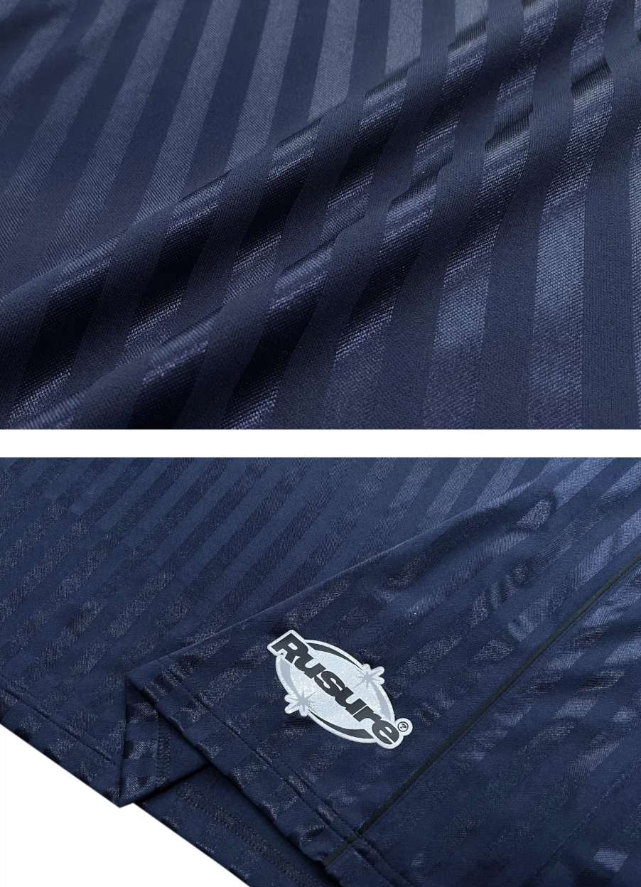 RUSURE Striped Patch Rivets Soccer Jersey | Face 3 Face