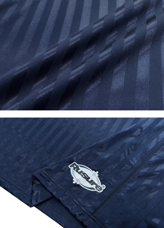 RUSURE Striped Patch Rivets Soccer Jersey | Face 3 Face