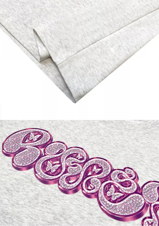 RUSURE Rhinestone Print Graphic Logo Tee | Face 3 Face