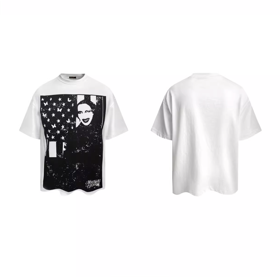 RUSURE Portrait Print Tee | Face 3 Face