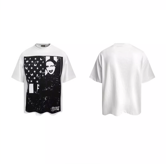 RUSURE Portrait Print Tee | Face 3 Face