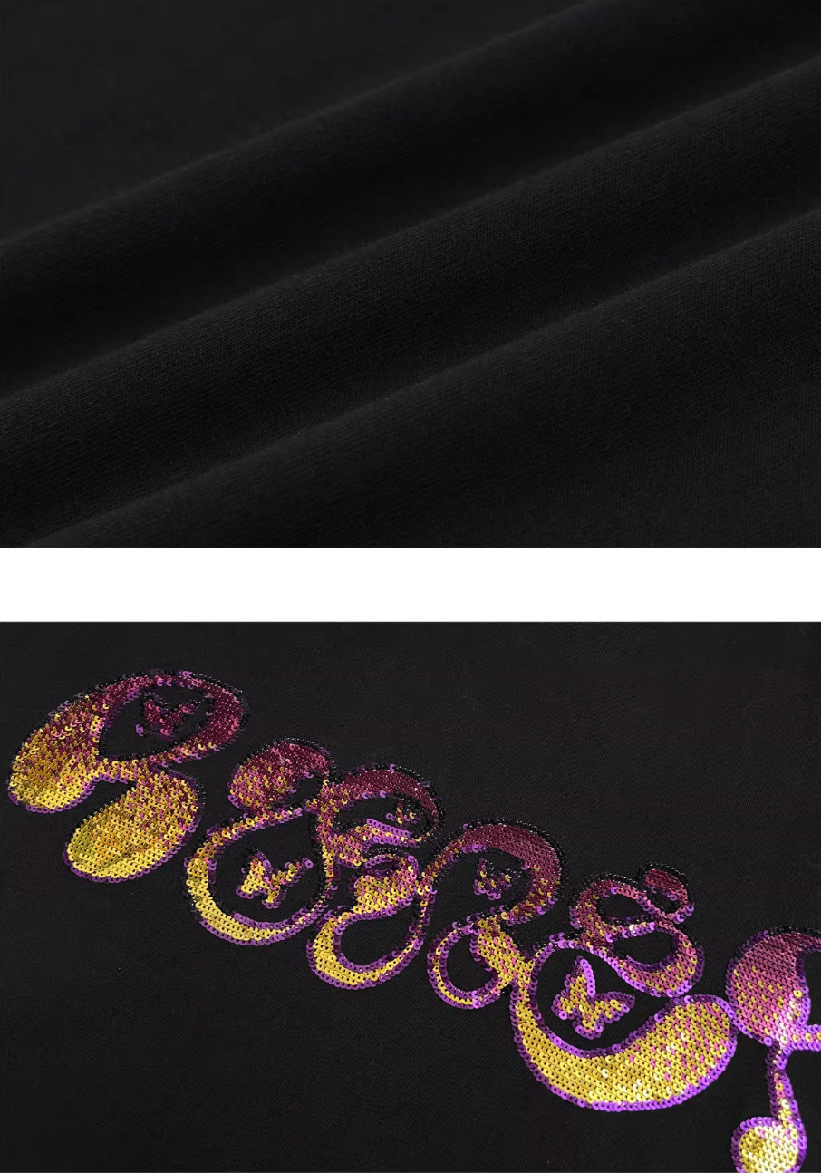 RUSURE Sequins Gradient Logo Tee | Face 3 Face