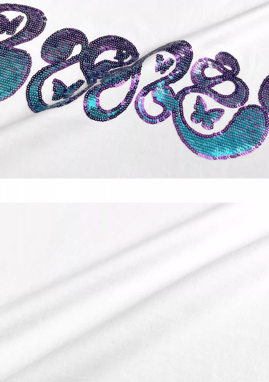 RUSURE Sequins Gradient Logo Tee | Face 3 Face