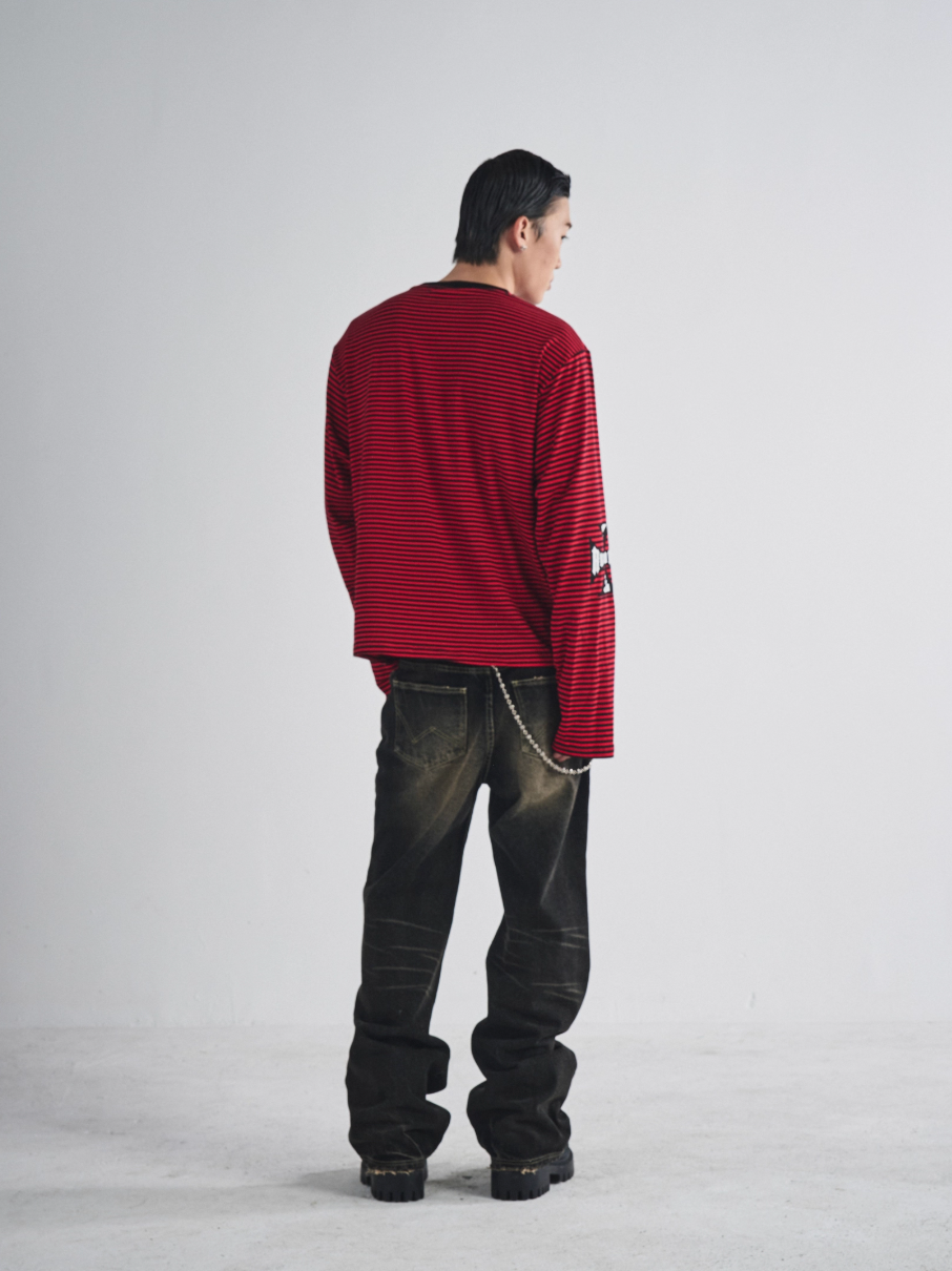 RUSURE Cat Whiskers Washed Jeans | Face 3 Face