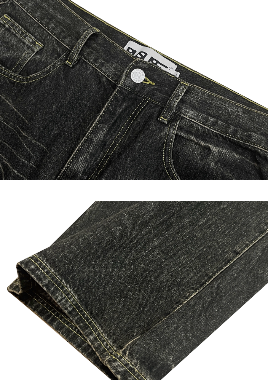 RUSURE Cat Whiskers Washed Jeans | Face 3 Face
