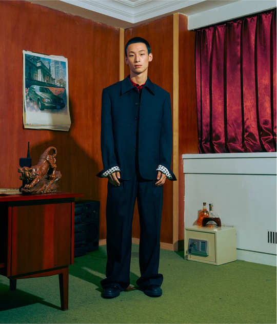 SOD Co. Wool Cubic Cut Suit Jacket | Face 3 Face