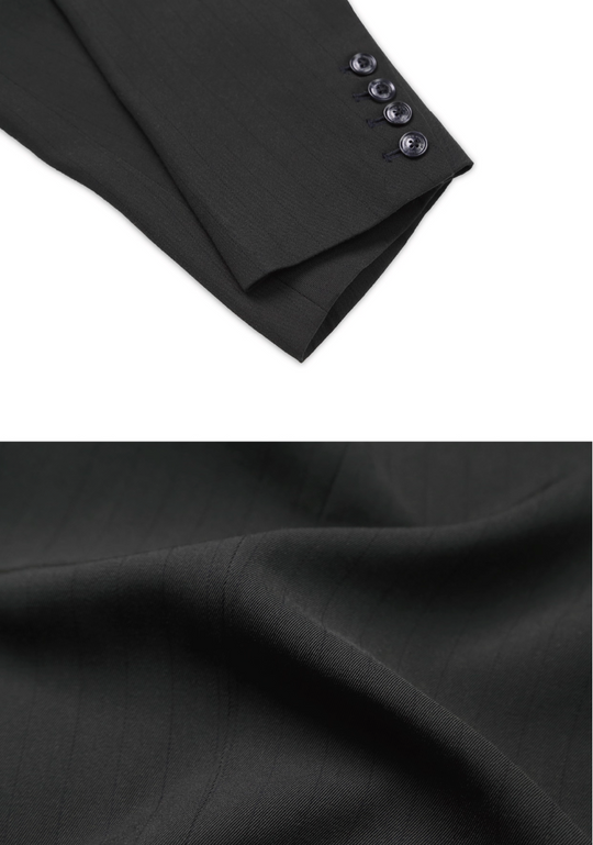 SOD Co. Deconstructed Pinstripe Double Breasted Short Suit Jacket | Face 3 Face