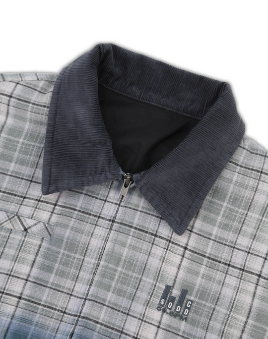 SOD Co. Washed Blue Gradient Plaid Jacket | Face 3 Face