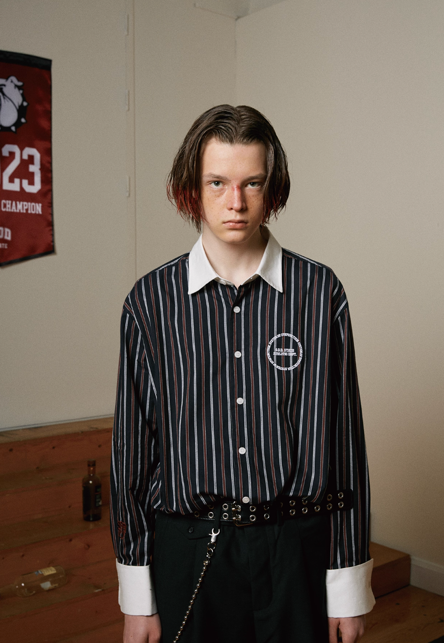 SOD Co. Striped Contrast Color Long Sleeve Shirt | Face 3 Face