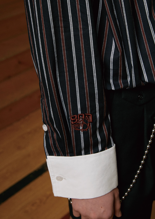 SOD Co. Striped Contrast Color Long Sleeve Shirt | Face 3 Face