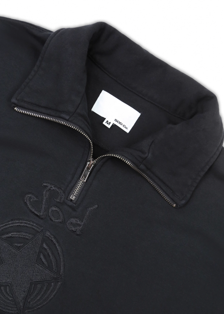 SOD Co. Star Embroidered Half Zip Sweatshirt | Face 3 Face