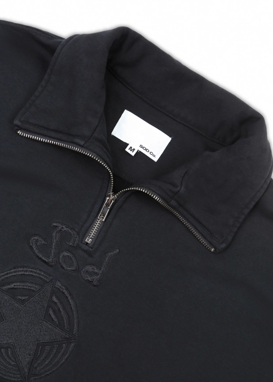 SOD Co. Star Embroidered Half Zip Sweatshirt | Face 3 Face