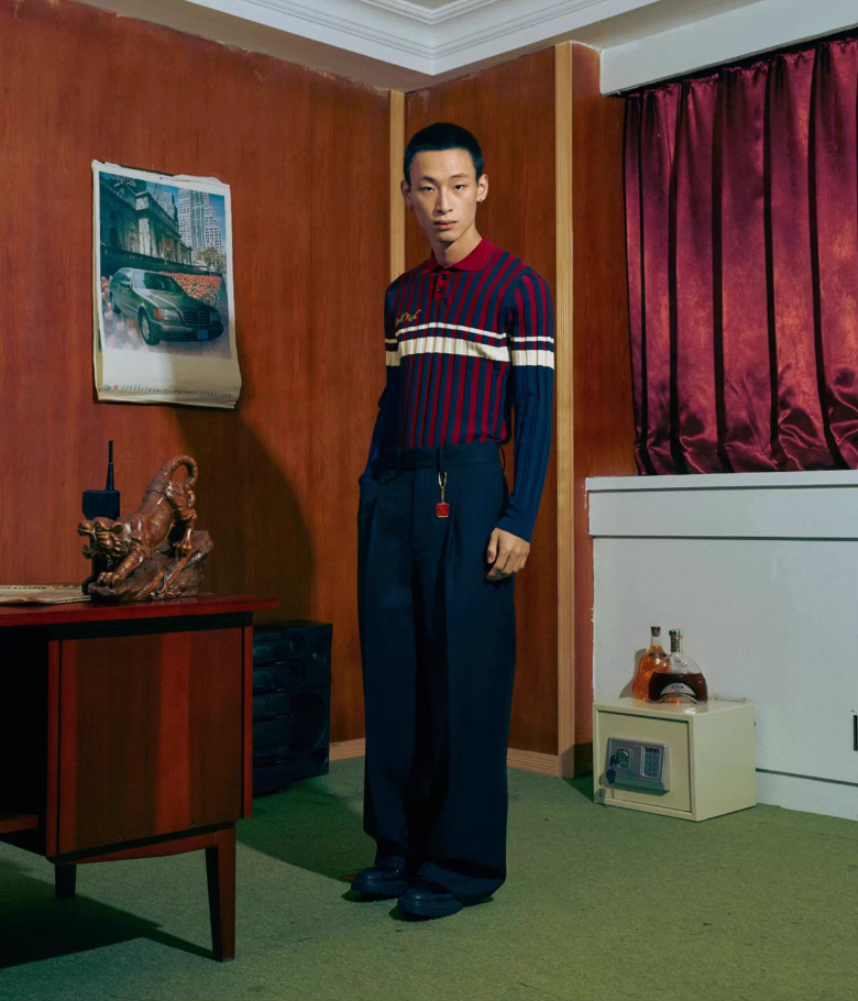 SOD Co. Rib Knit Striped Polo Shirt | Face 3 Face