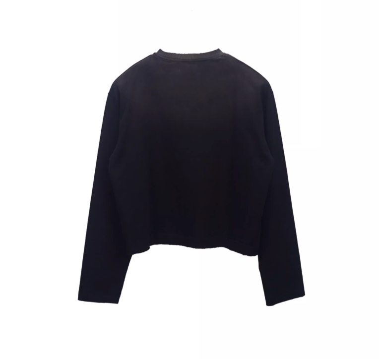 SOD Co. Rock Print Distressed Cropped Long Sleeve Tee | Face 3 Face