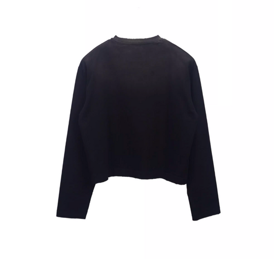 SOD Co. Rock Print Distressed Cropped Long Sleeve Tee | Face 3 Face