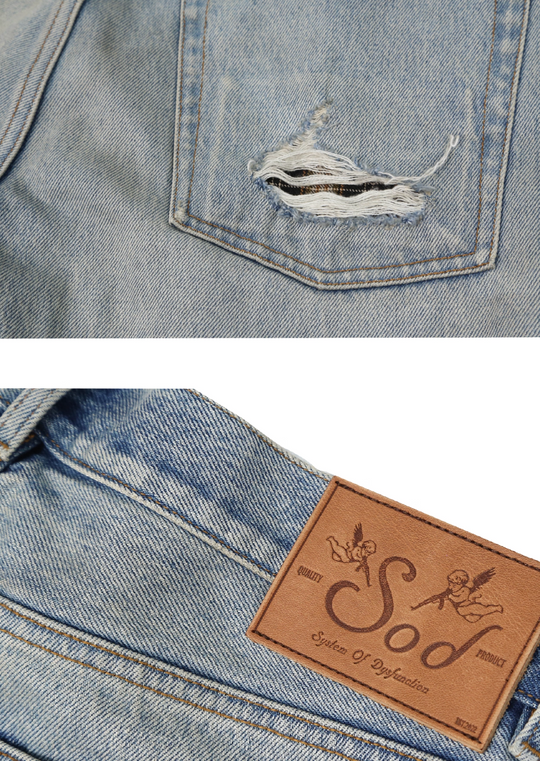 SOD Co. Velvet Patchwork Washed Flared Jeans | Face 3 Face