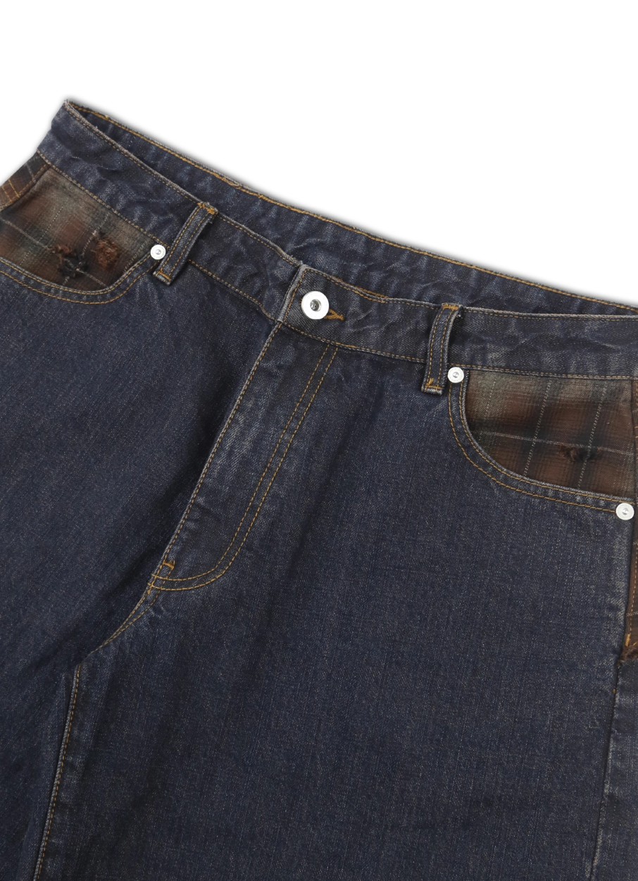 SOD Co. Plaid Combo Selvedge Denim Jeans | Face 3 Face