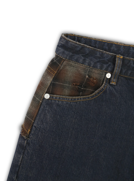 SOD Co. Plaid Combo Selvedge Denim Jeans | Face 3 Face