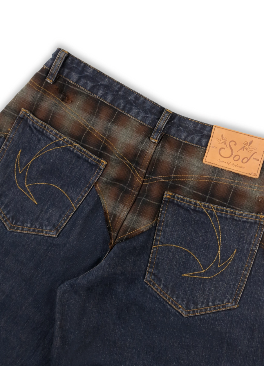 SOD Co. Plaid Combo Selvedge Denim Jeans | Face 3 Face