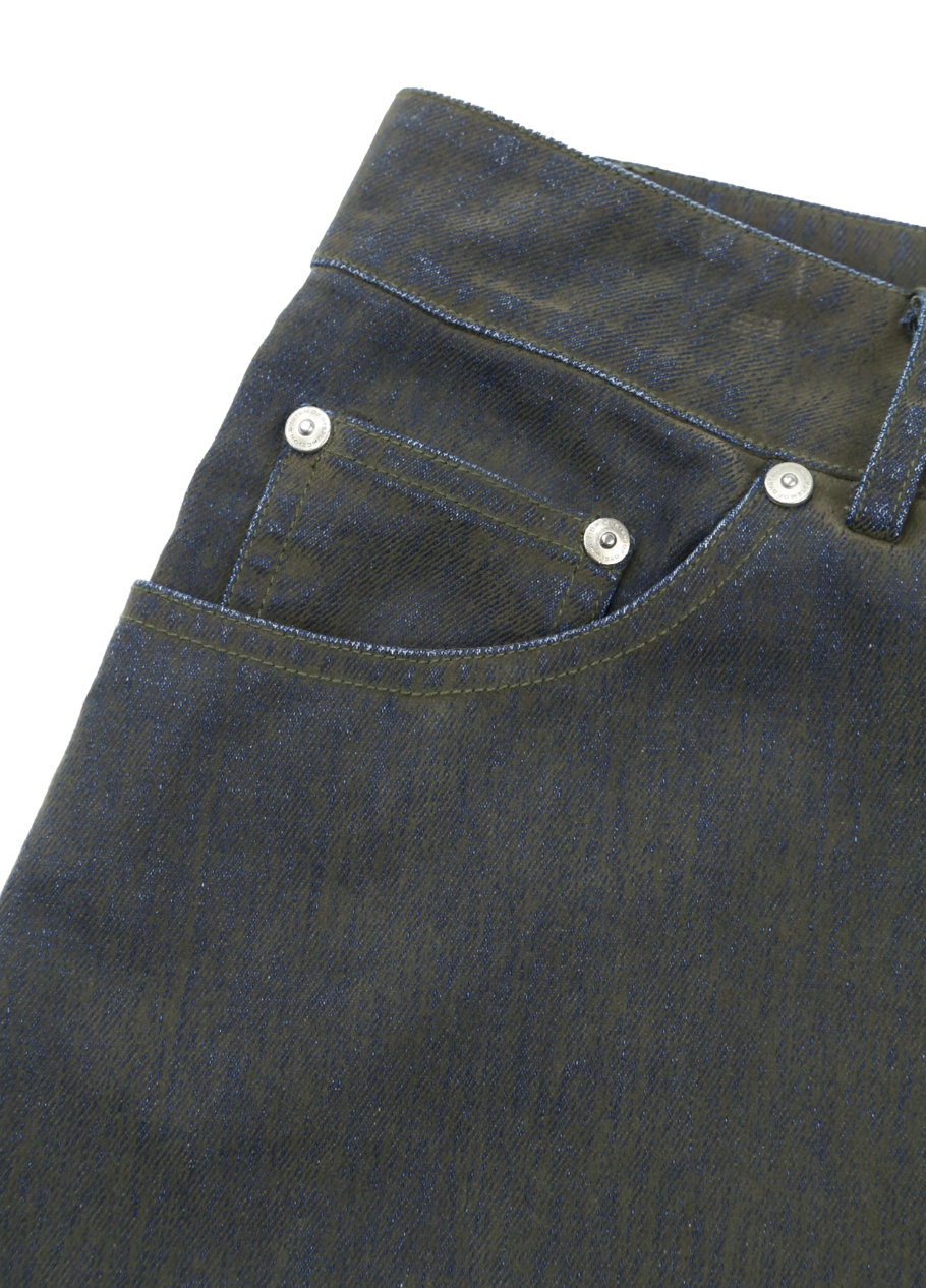 SOD Co. Washed Flocked Baggy Denim Shorts | Face 3 Face