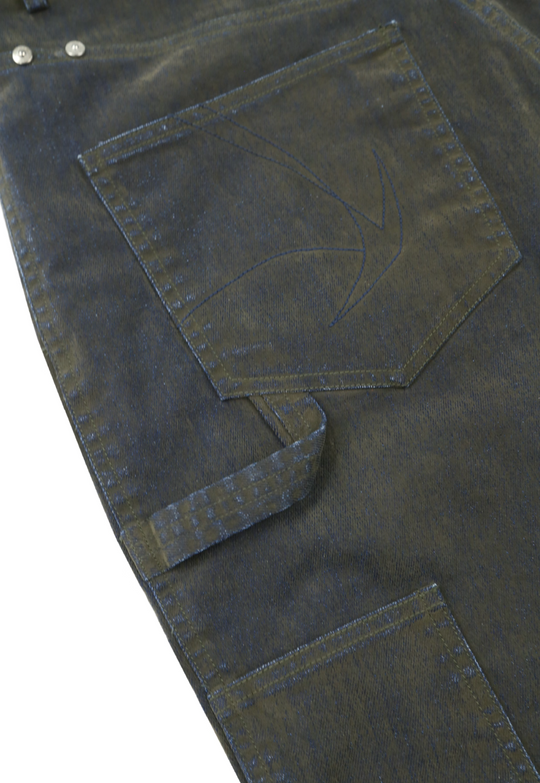 SOD Co. Washed Flocked Baggy Denim Shorts | Face 3 Face