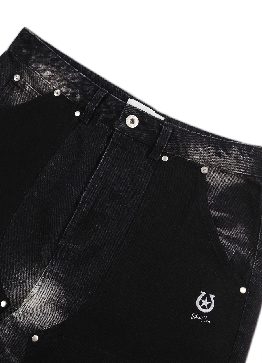 SOD Co. Wave Washed Patched Denim Jeans | Face 3 Face