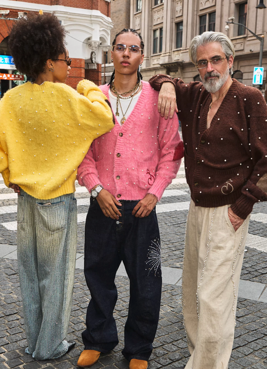 STEEPC Wool Blend Pearl Knit Cardigan | Face 3 Face