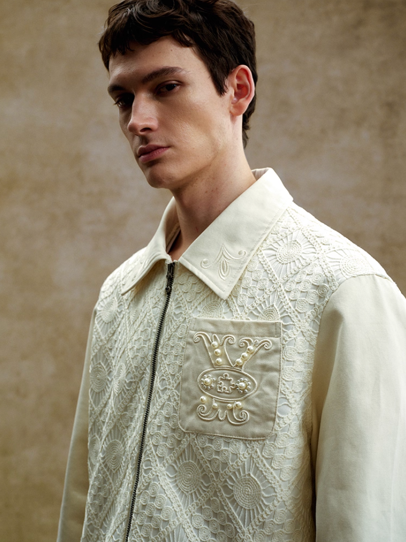 YADcrew Lace Knit Jacket | Face 3 Face