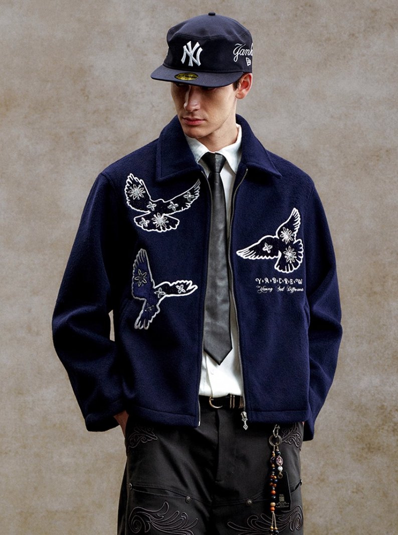 YADcrew Sequin Floral Peace Dove Jacket | Face 3 Face