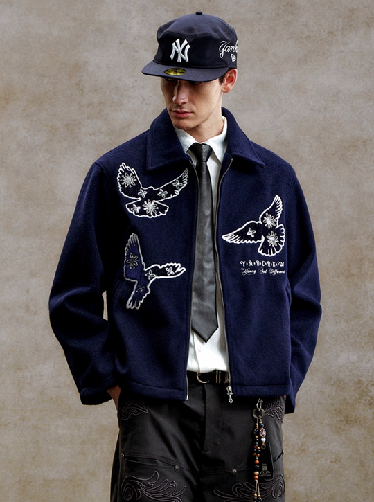 YADcrew Sequin Floral Peace Dove Jacket | Face 3 Face