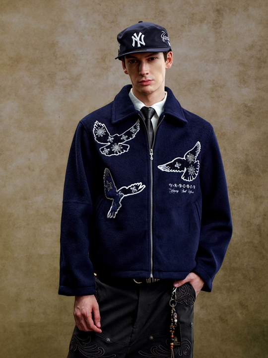 YADcrew Sequin Floral Peace Dove Jacket | Face 3 Face