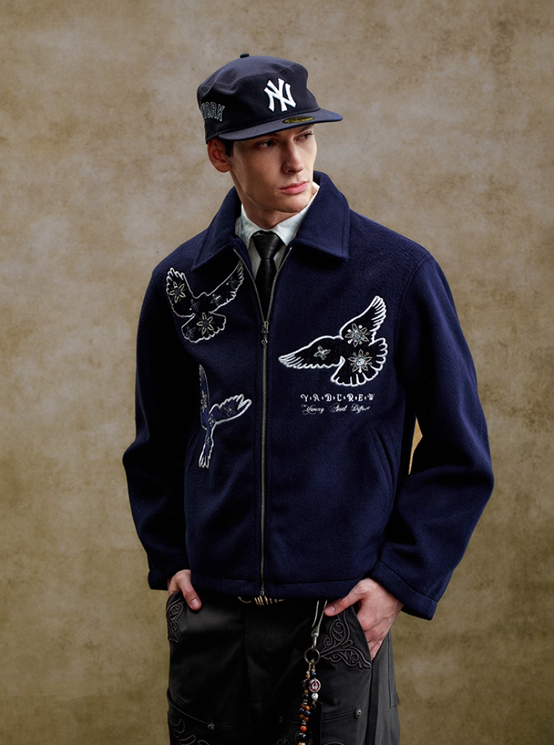 YADcrew Sequin Floral Peace Dove Jacket | Face 3 Face