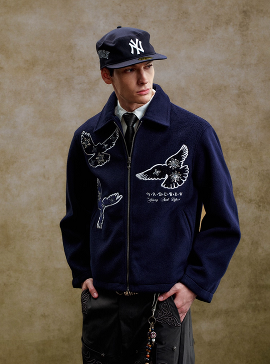 YADcrew Sequin Floral Peace Dove Jacket | Face 3 Face