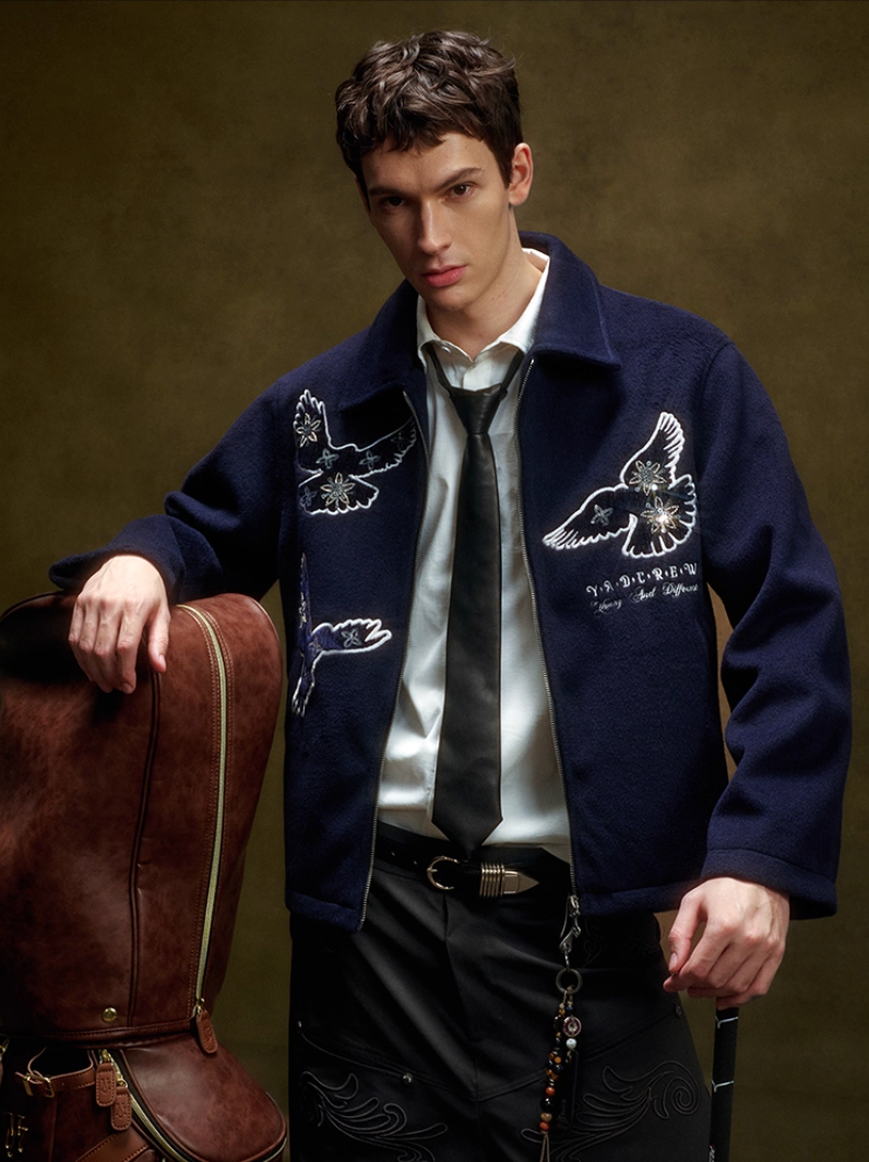 YADcrew Sequin Floral Peace Dove Jacket | Face 3 Face