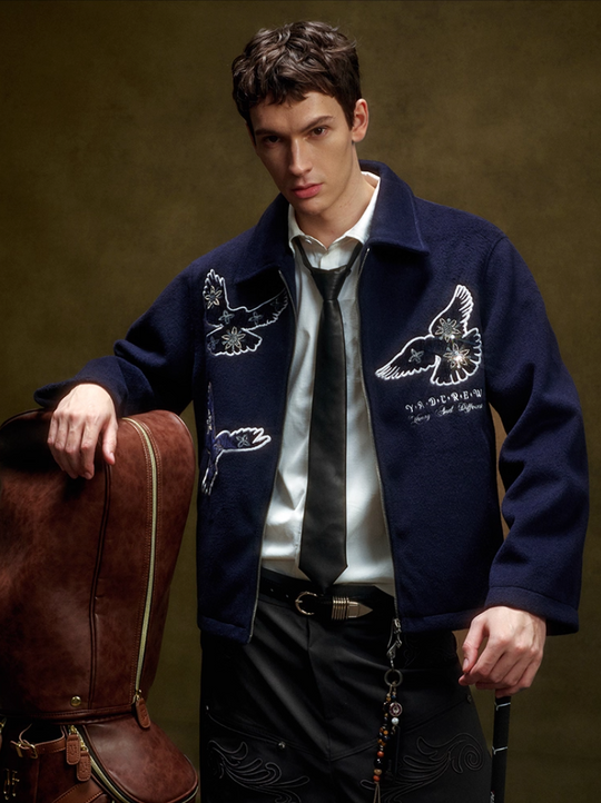 YADcrew Sequin Floral Peace Dove Jacket | Face 3 Face