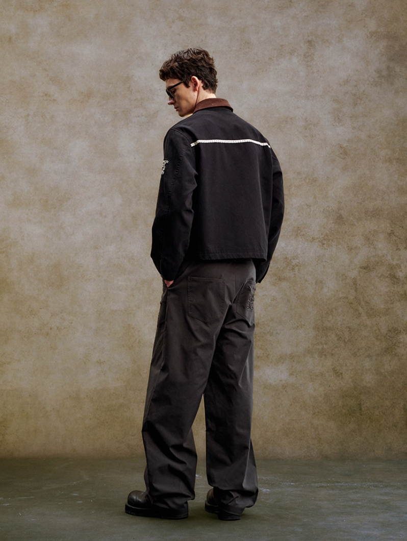 YADcrew Lace Line Embroidered Work Jacket | Face 3 Face