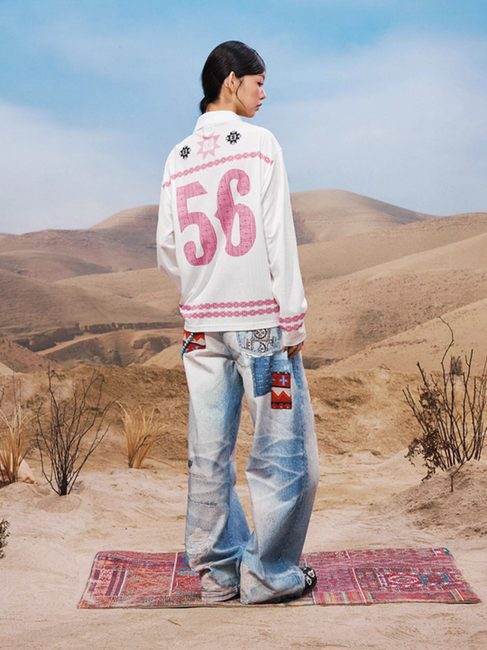 YADcrew Ethnic Patchwork Print Jeans | Face 3 Face