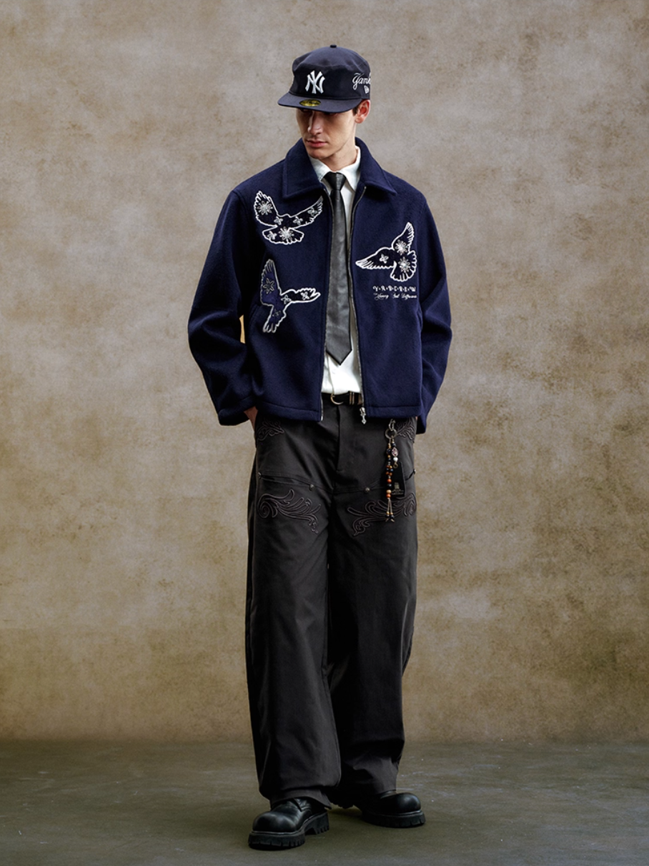 YADcrew 3D Embroidery Work Pants | Face 3 Face