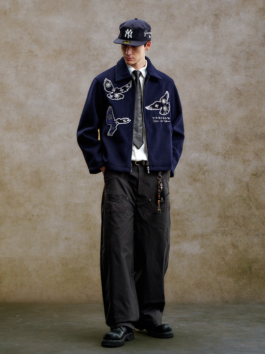 YADcrew 3D Embroidery Work Pants | Face 3 Face