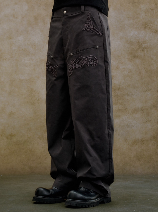 YADcrew 3D Embroidery Work Pants | Face 3 Face