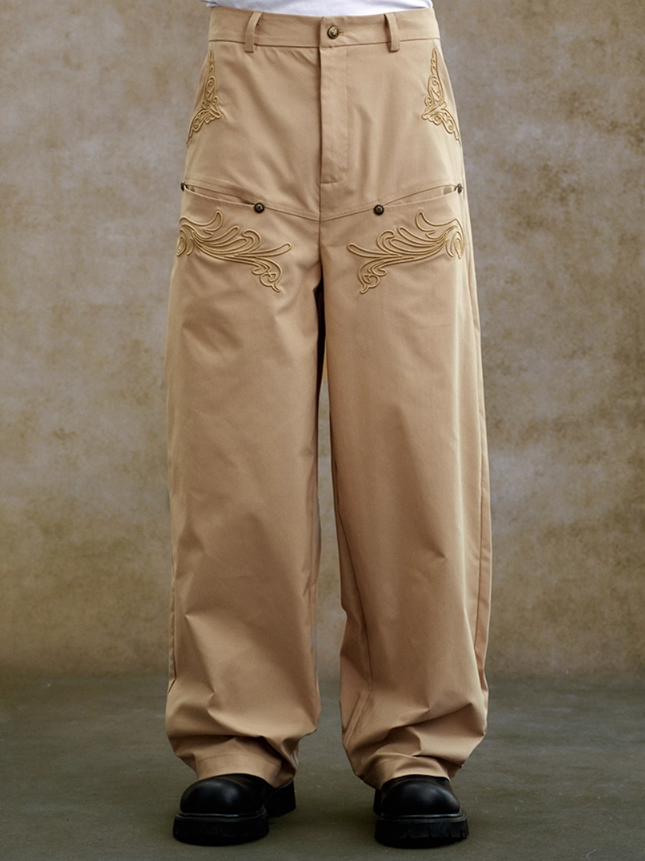 YADcrew 3D Embroidery Work Pants | Face 3 Face