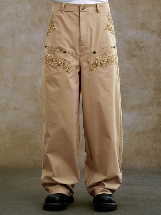 YADcrew 3D Embroidery Work Pants | Face 3 Face