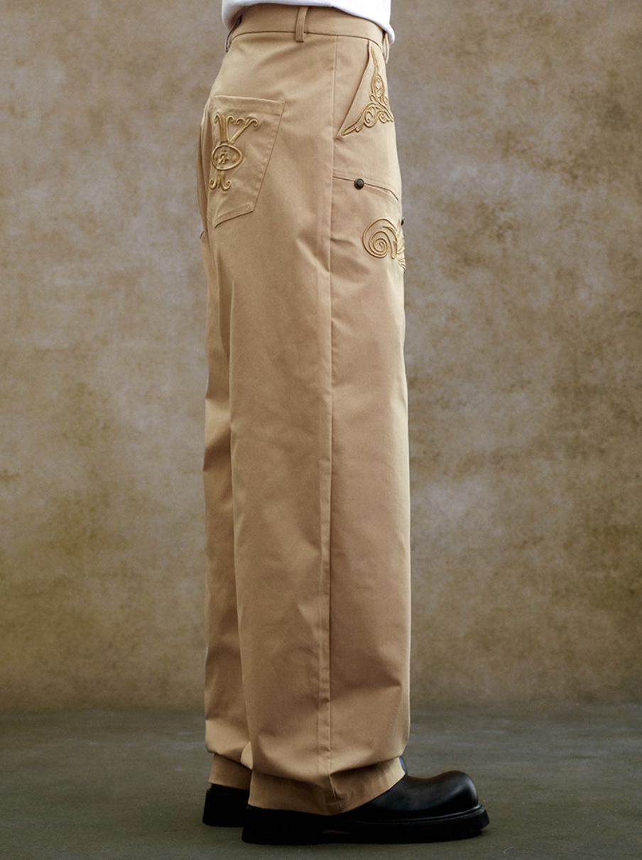 YADcrew 3D Embroidery Work Pants | Face 3 Face