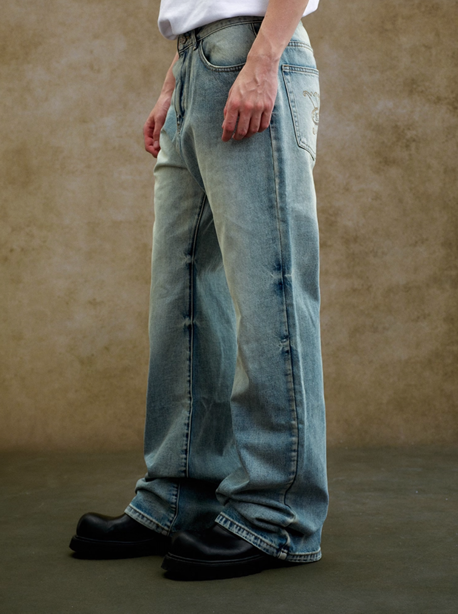 YADcrew Washed Whisker Jeans | Face 3 Face