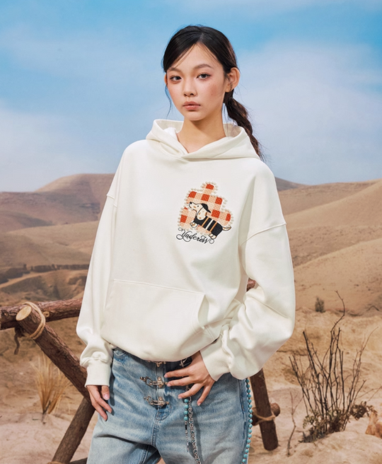 YADcrew Dachshund Puzzle Pearl Embroidery Hoodie | Face 3 Face