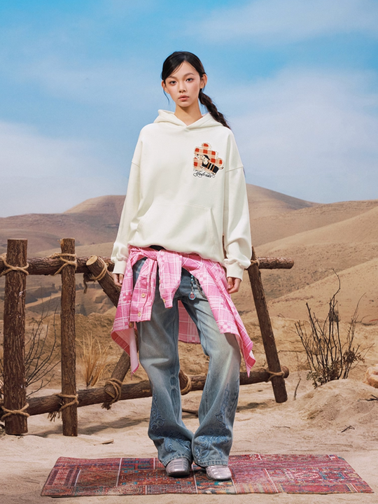 YADcrew Dachshund Puzzle Pearl Embroidery Hoodie | Face 3 Face