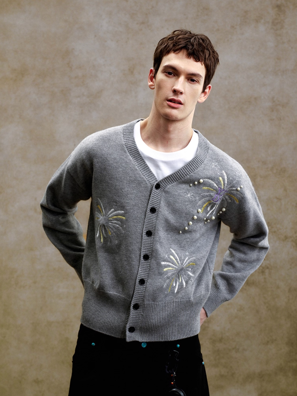 YADcrew Pearl Fireworks Knit Cardigan | Face 3 Face