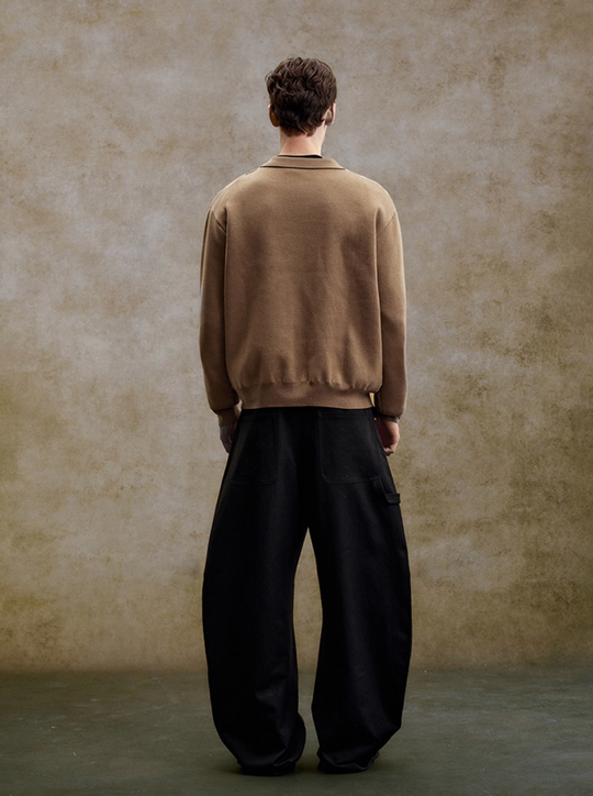 YADcrew Pearl Logo Embroidery Plaid Polo Knit Sweater | Face 3 Face